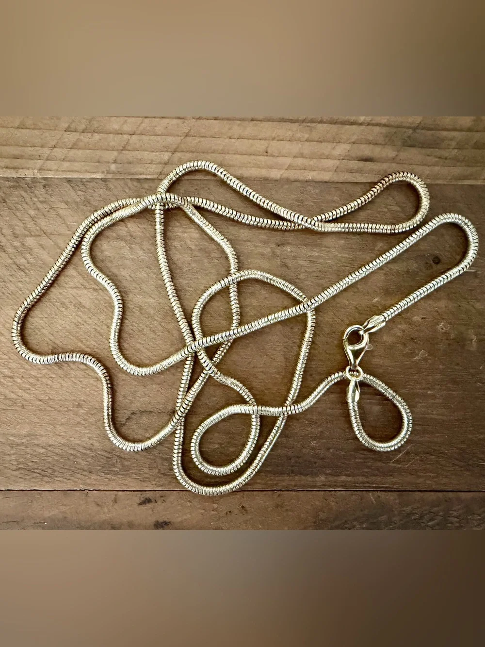 36” STERLING SILVER ITALIAN SNAKE CHAIN NECKLACE